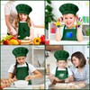 BOUBONI Kids Apron and Chef Hat Set Adjustable Child Art