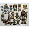 David & Goliath & King Saul Harp Felt Figures for