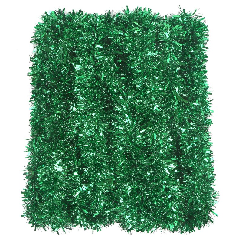 DIYASY 6M Green Christmas Chunky Tinsel Garland Decorations for Christmas