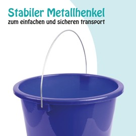 Bucket (1 Piece) Household Bucket, 5 Litres, in Various Colours, Cleaning Bucket Made of Sturdy Plastic, Food-Safe, BPA-Free, Made in EU (Dark Blue)