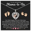 Baby Footprint Necklace for Mom to Be Push Present Pregnancy
