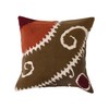 Creative Co-Op Cotton Embroidered Suzani Embroidery Pillow, 18" L x