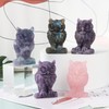 Artistone Purple Lepidolite Crystal Owl Statue Carved Owl Figurines Animal