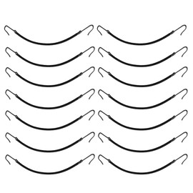 Frcolor Black Hair Hook Ponytail Holder with Hooks Hook Hair Tie Elastic Hair Styling Rubber Bands, Pack of 20