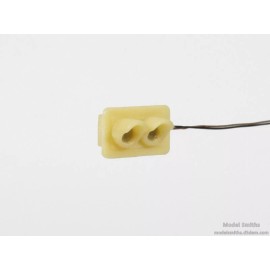 D5 DEM Model Smiths S Scale Traffic Light / Signal - Yellow/Yellow Horizontal with Metal Bezel