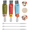 Kit de 6 Cepillo para Botellas,Cepillo de limpieza para vajillas
