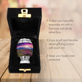 Heaven on Earth Cremation Urn for Ashes for Women - Personalized Cremation Urns for Human Ashes Adult Female Decorative Urns - Beautifully Handcrafted Sunset Urn for Women