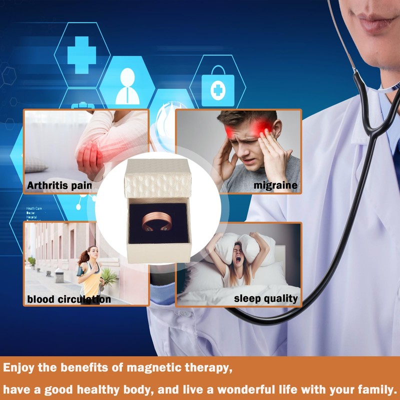 Magnetic Therapy Jewellery Copper Ring, 3500 Gauss Magnetic Therapy Joint