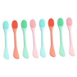 Baluue Sets Skin Cleansing Brush Makeup Remover Double-head Facial Brush Non-irritating Portable for Travel Pcs