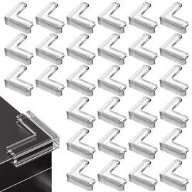 Pack of 30 L-Shaped Table Edge Protectors, Corner Protectors, Baby Small, Transparent Edge Protection, Baby, Table Corner Protector, Soft Without Gluing, Edge Protectors for Children Furniture Against