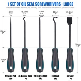 Glarks 10 In 1 Heavy Duty Hook and Pick Set, 9Pcs Precision Scraper, Hook and Pick with a 19 to 69 CM Telescopic Magnetic Pickup Tool For Removing Gaskets, Springs, Oil Seals, O-rings
