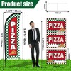 4 Sets Pizza Sign Sets 1 Pack Pizza Feather Flag