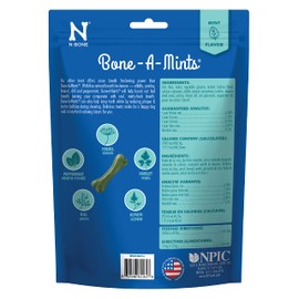 Bone-A-Mints All Natural, Wheat-Free Breath Freshening Bone, 8.92-Ounce, Large, 4 numbers in one Pack