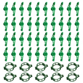 EOWVISN 40Pcs Plant Stem Training Clips And 10Pcs Vine Retaining Clips, Adjustable Plant Clips, Plastic Plant Clips, Gardening Accessories, Gardening Gadgets
