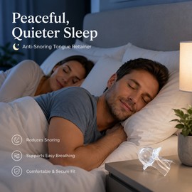 Silicone Anti-Snore Mouthpiece for Sleep Comfort – Portable Tongue Retainer for Nighttime Breathing Support