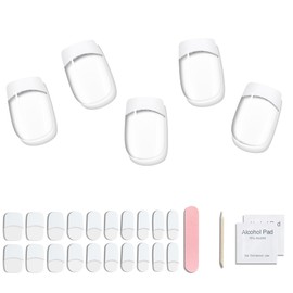 LabTabBa Semi Cured Gel Nail Strips, 20pcs Glaze Nail Wraps, Salon Quality Gel Polish Strips, Easy on Nail Stickers, Long Lasting SCG, UV Light Required