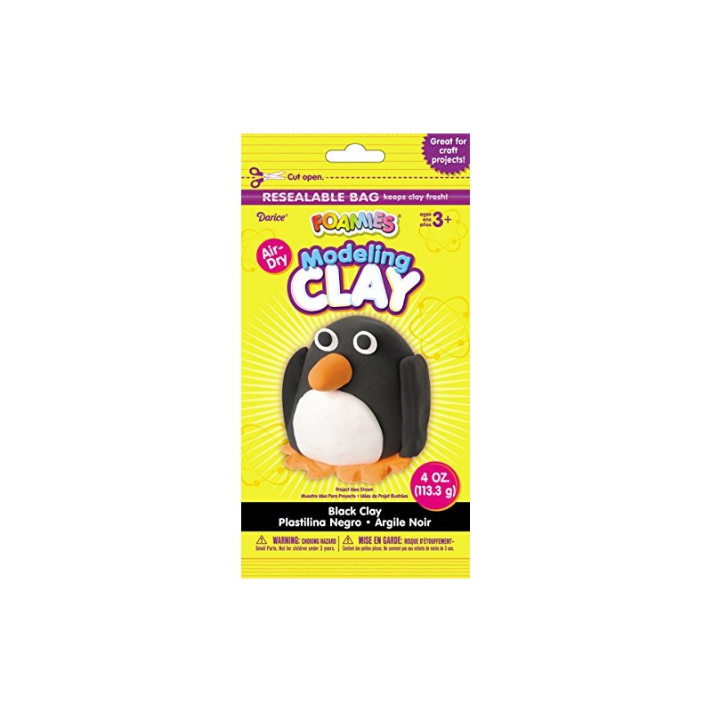Foamies Foam Modeling Clay - Black - 4 oz