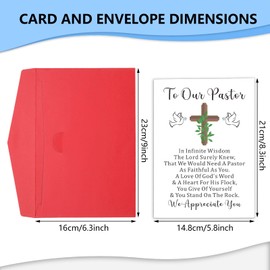Pastor Appreciation Cards, Pastor Birthday Card for Pastor, Thank You Gifts for Pastor, Pastor Appreciation Gifts for Men Women, Pastor Appreciation Gifts for Priest Pastor Christmas Christian Prayer