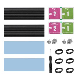 RGEEK 2Pcs M.2 SSD Heat Sink NVME NGFF M.2 2280 Solid State Hard Disk Aluminum Heatsink Cooler Radiator Thermal Cooling Pad for PC