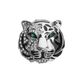 EMSea 1 x Rhinestone Tiger Head Brooch Pins Coat Badge Alloy Vintage for Men for Scarves Collar Accessories for Men 33 x 36 mm, Metal