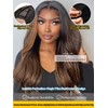 Sunber Ombre Brown Highlight Yaki Straight V Part Human Hair