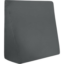 CirclesHome Wedge Pillow Cover 100% Cotton, Zippered Wedge Pillow Case Protector, Soft, Hypoallergenic & Breathable -Dark Grey, (24Wx25Lx12)