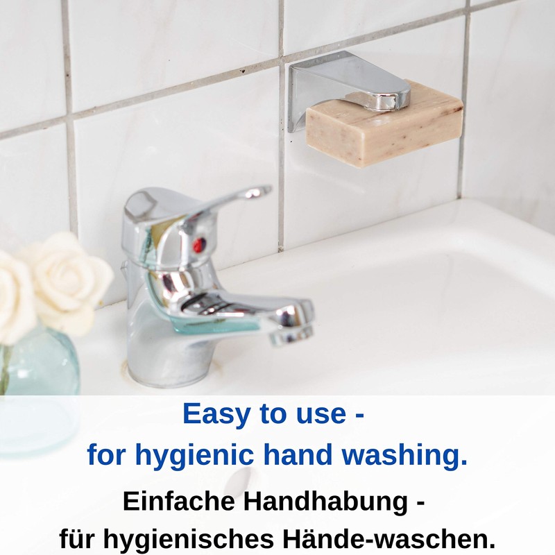 Magnetic Soap Holder, 1 Set, Includes 2 x Soap Plates,