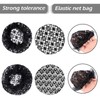 Waydress 8 Pcs Ballet Hair Net Bun Cover Invisible Elastic
