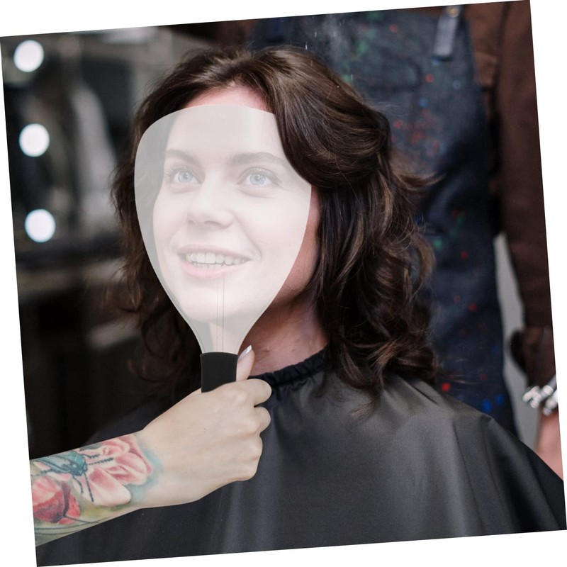 Baluue 4Pcs Hairdressing Shield Portable Mask for Hair Cutting Slip