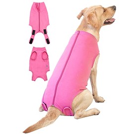 Caslfuca Dog Surgery Recovery Suit - After Spay, Abdominal Wounds Post Surgical Recovery, Anti Licking Breathable Dog Onesies for Small, Medium & Large Pet, Alternative Bandages Cone E-Collar