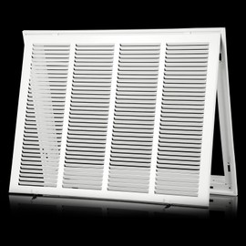 20×12 Return Air Grille [Duct Opening Size] Return Vent Cover for Wall or Ceiling,Steel Return Air Grill Removable Face/Door for 1 inch Filters (20"W x 12"H [Duct Opening])