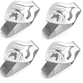 4 Pack Tablecloth Clips Clamps Stainless Steel Table Clips Tablecloth Holders Covers for Outdoor and Indoor(Leaf Shape)