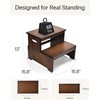 StrongTek Bed Step Stool for High Beds, Large Bamboo 2-Step