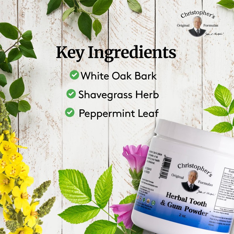 Christopher's Original Formulas Herbal Tooth & Gum Powder | Natural