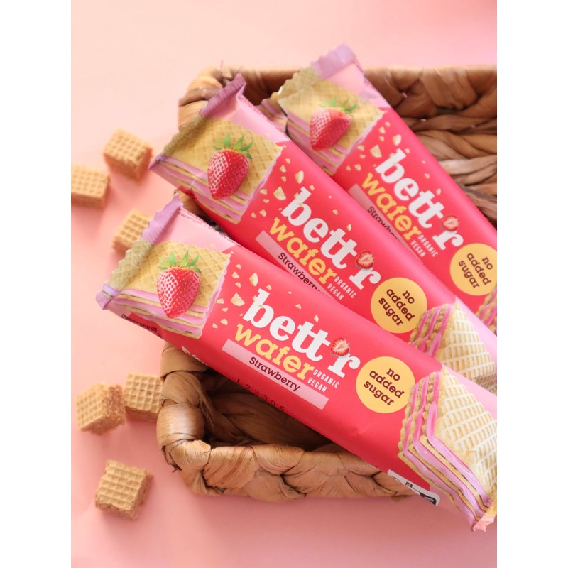 Bett'r No Added Sugar Wafers (Strawberry)