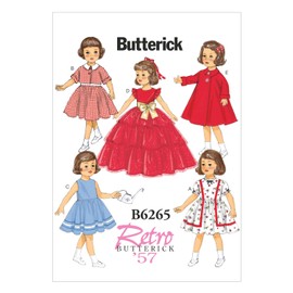 Butterick Patterns B6265OSZ 18" Doll Clothes, One Size Only
