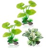 3-Pack Artificial Aquarium Plants Set - 2×6 inch & 1×5