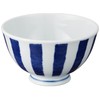 Hasamiyaki 32534 Indigo Aidama Lightweight Rice Bowl, Indigo Dyed Tokusa