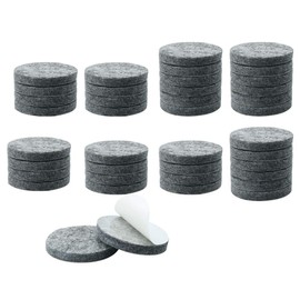 uxcell 40pcs Furniture Pads Round 3/4" Self-Stick Non-Slip Anti-Scratch Reduce Noise Felt Pads Floor Protector Gray