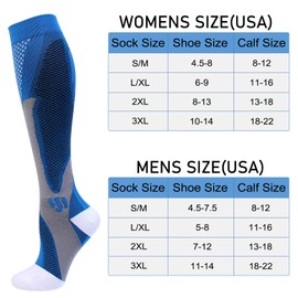Double Couple 4 Pairs Compression Socks for Men and Women Compression Stockings