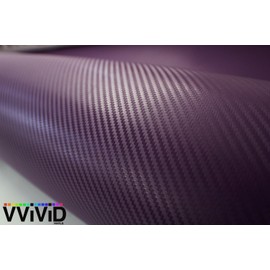 VViViD Purple 3D Carbon Fiber Vinyl Wrap Roll with Air Release Technology (1.5ft x 5ft)