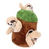 Sloth Trunk Holes Toys for Dog Squeaky Plush Toys Hide