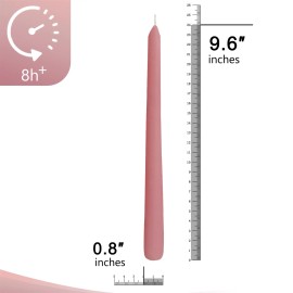 Scented Candle Taper,10 Inches Pink Tapered Candles Rose Candle Sticks Candlestick for Wedding Home Party Dinner,6Packcolor: Pink, size: 10inch