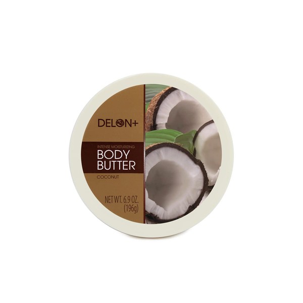 DELON Intense Moisturizing Body Butter, 6.9 Oz (Single) (Coconut)