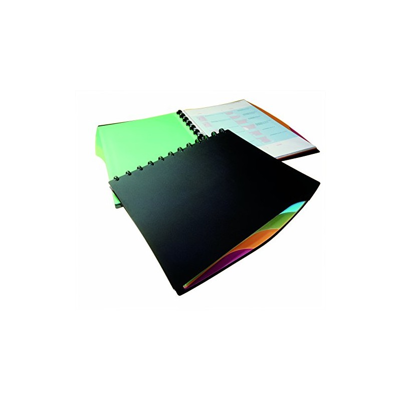 Durable Duralook Style Display Book with 20 Removable Pockets and