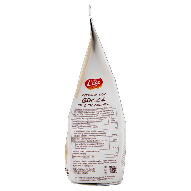 Lago 1968, Frollini con Cacao e Nocciole 320g, Biscotti Frollini