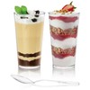Peohud 100 Pack 3oz Plastic Dessert Cups with Spoons, Mini