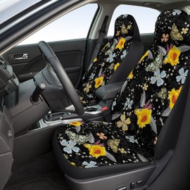 Generic 1PC Colorful Print Universal Upgrade Breathable Car Seat Cover, Durable and Ventilated Automotive Seat Protector (Flower)