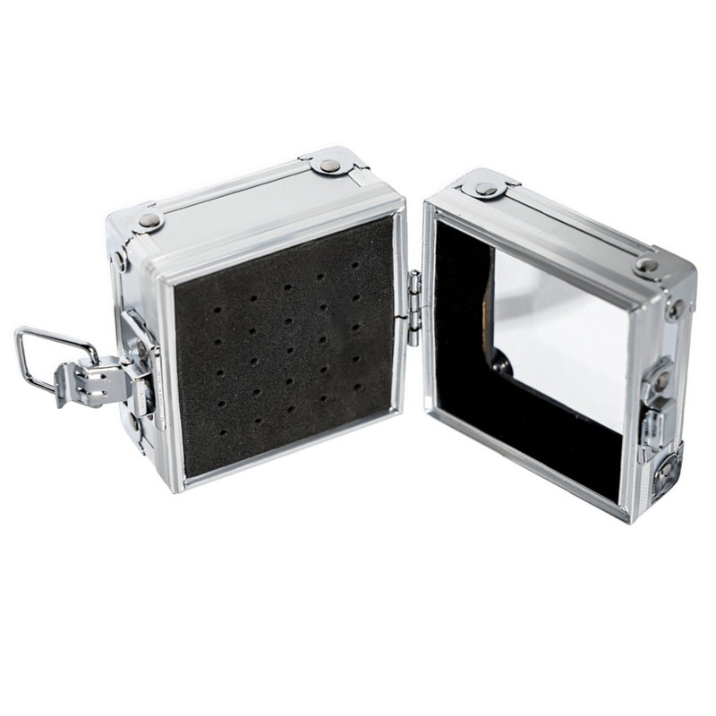 Nail Drill Bit Holder Case 25 Holes Transparent Flip Cover