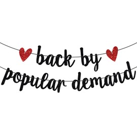 Back by Popular Demand Banner, Welcome Home, Welcome Back, Funny Homecoming Party Decorations Supplies